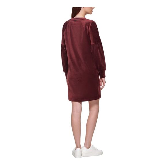 NWT MARC NEW YORK PERFORMANCE Womens Burgundy Balloon Sleeve Sheath Dress XL - Picture 2 of 5